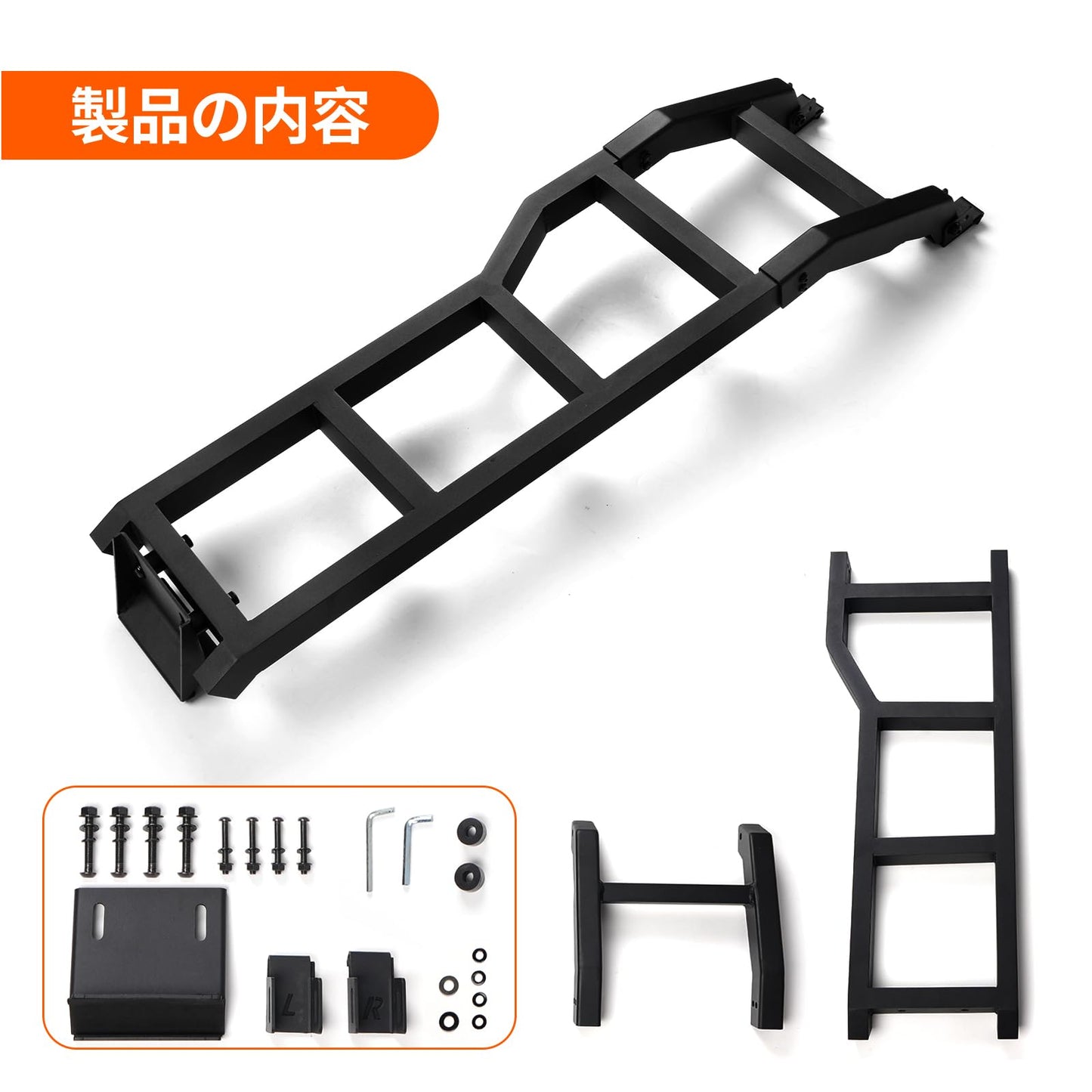 MAIKER OFF ROAD ジムニー リアラダー JB64 ジムニーシエラ JB74 ラダー アルミ製 軽量 梯子 はしご ブラック 外装パーツ