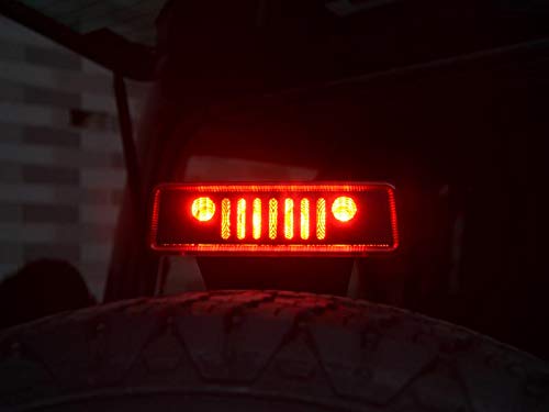 MAKER OFF ROAD ブラックサードリアブレーキライトカバー外側withフレームfor Jeep Wrangler Unlimited JKアクセサリー
