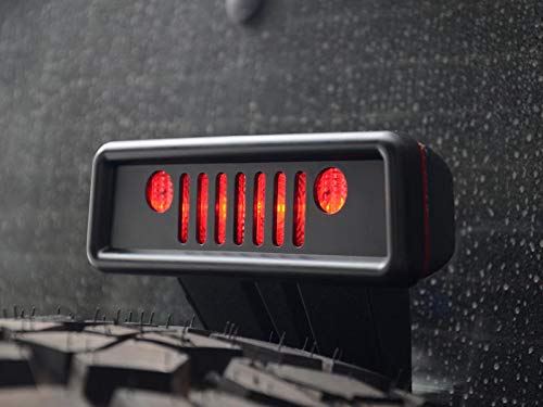 MAKER OFF ROAD ブラックサードリアブレーキライトカバー外側withフレームfor Jeep Wrangler Unlimited JKアクセサリー