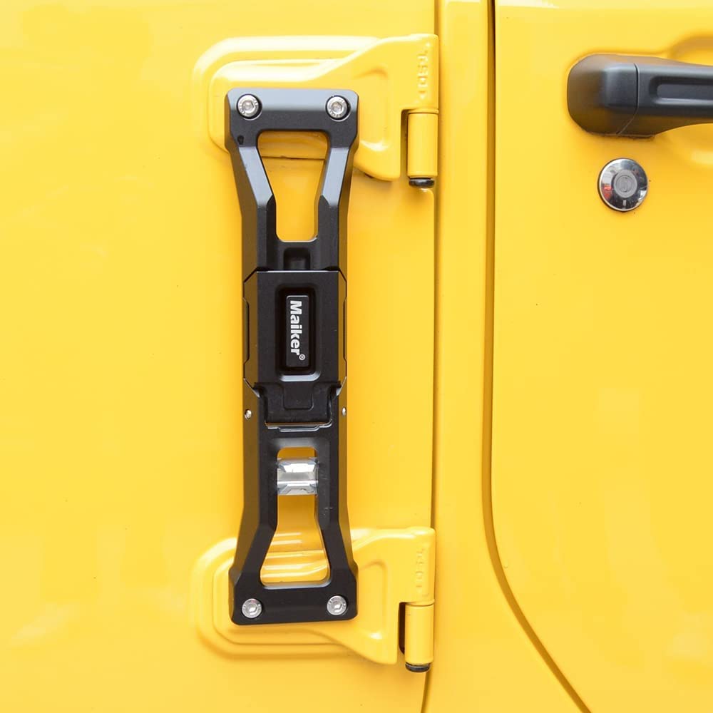 コルク栓抜き付きドアヒンジステップアルミニウム合金折りたたみ式フットペグJeep Wrangler JK JKU JL JLU 2007-2021 と互換性があります