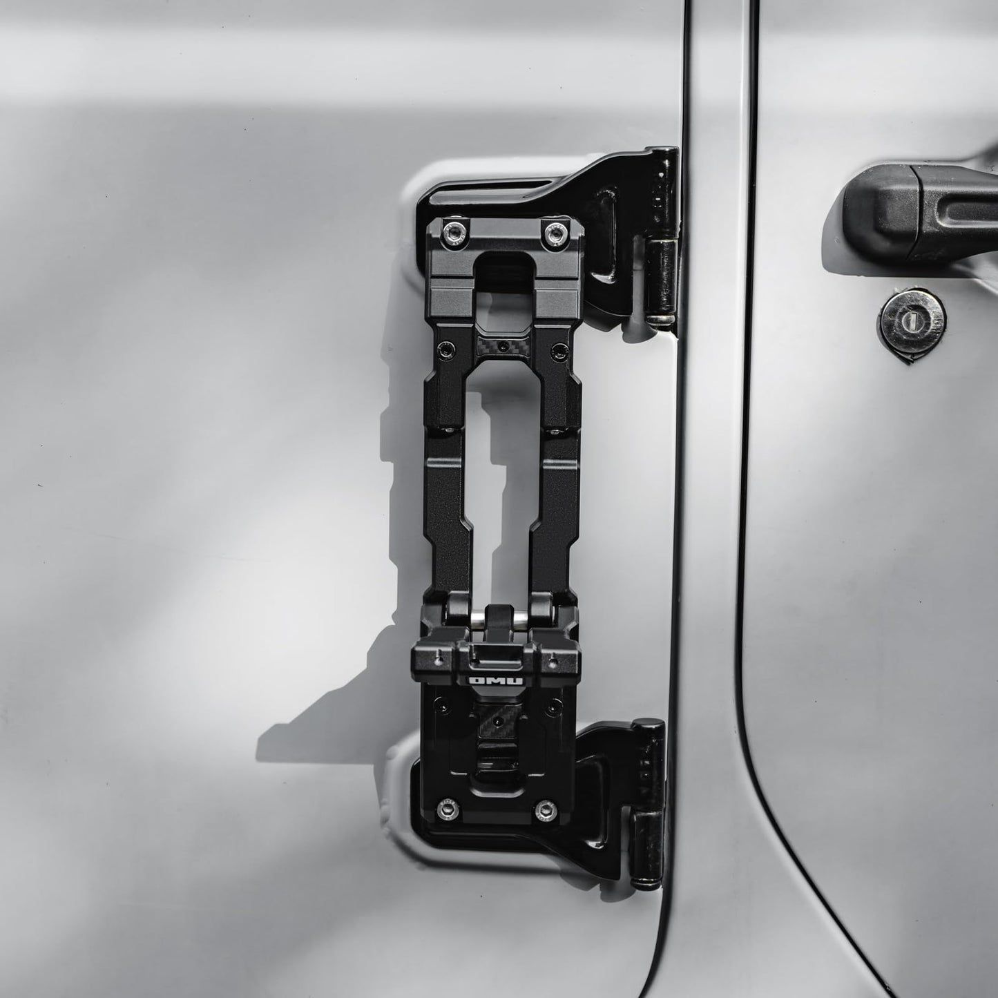 ドアヒンジステップアルミ折りたたみフットペダルJeep Wrangler 2007-2018 JK JKU、2018-2023 JL JLU JTに対応ブラック