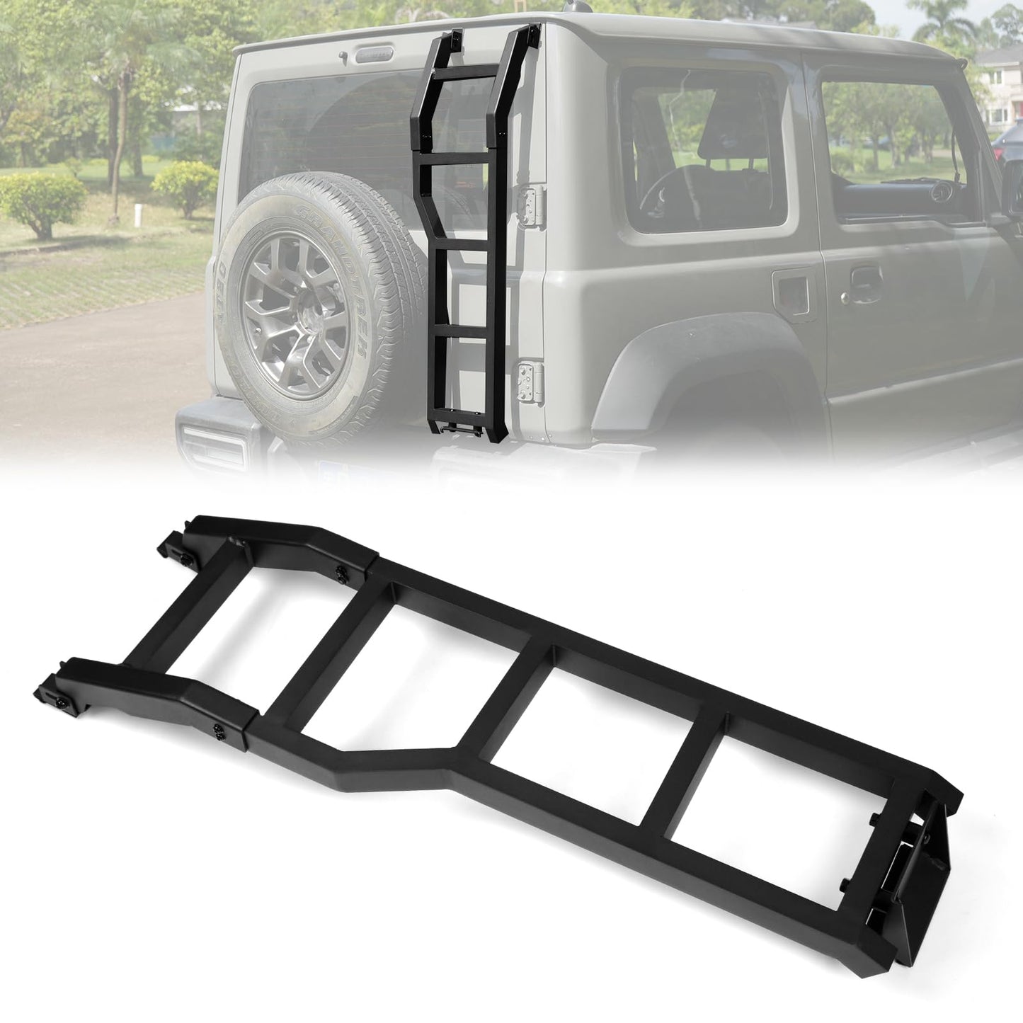 MAIKER OFF ROAD ジムニー リアラダー JB64 ジムニーシエラ JB74 ラダー アルミ製 軽量 梯子 はしご ブラック 外装パーツ